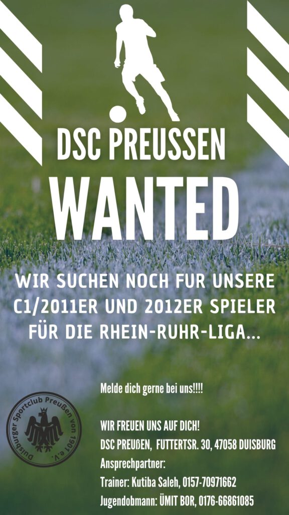 Spieler C1 2011 und 2012 gesucht